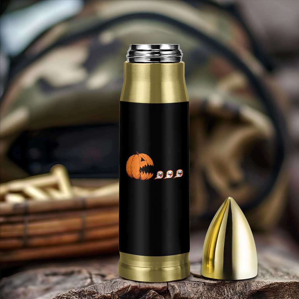 Funny Halloween Gamer Video Gaming Pumpkin Ghost Bullet Tumbler - Wonder Print Shop