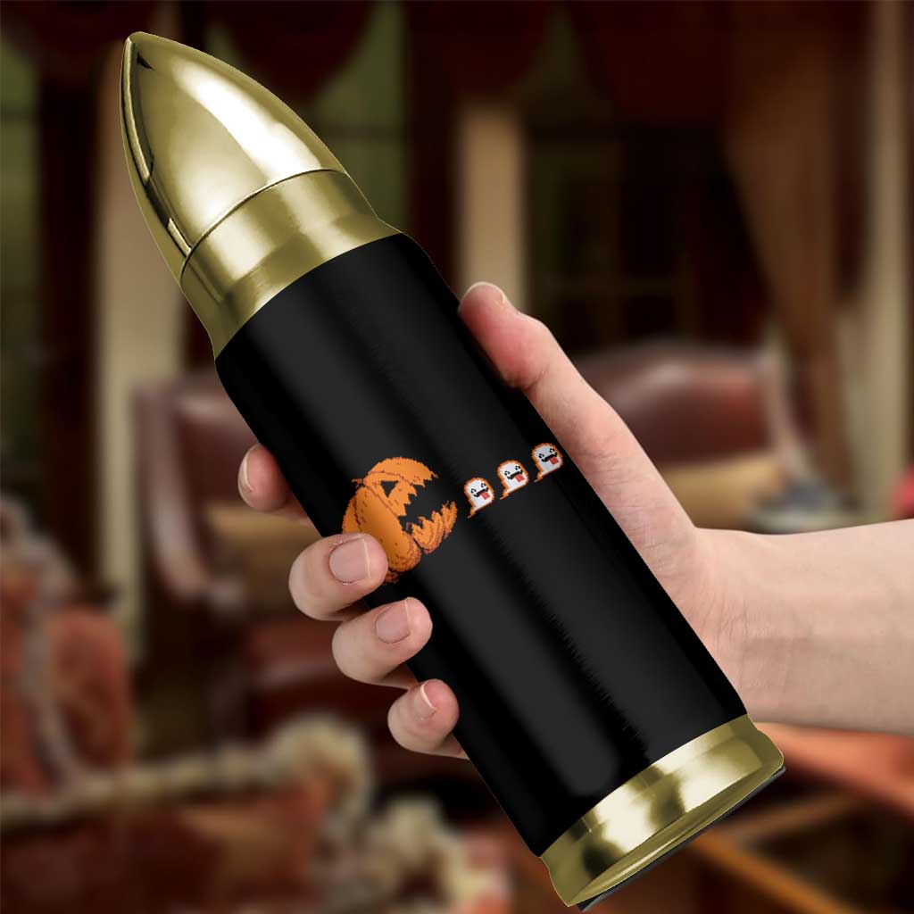 Funny Halloween Gamer Video Gaming Pumpkin Ghost Bullet Tumbler - Wonder Print Shop