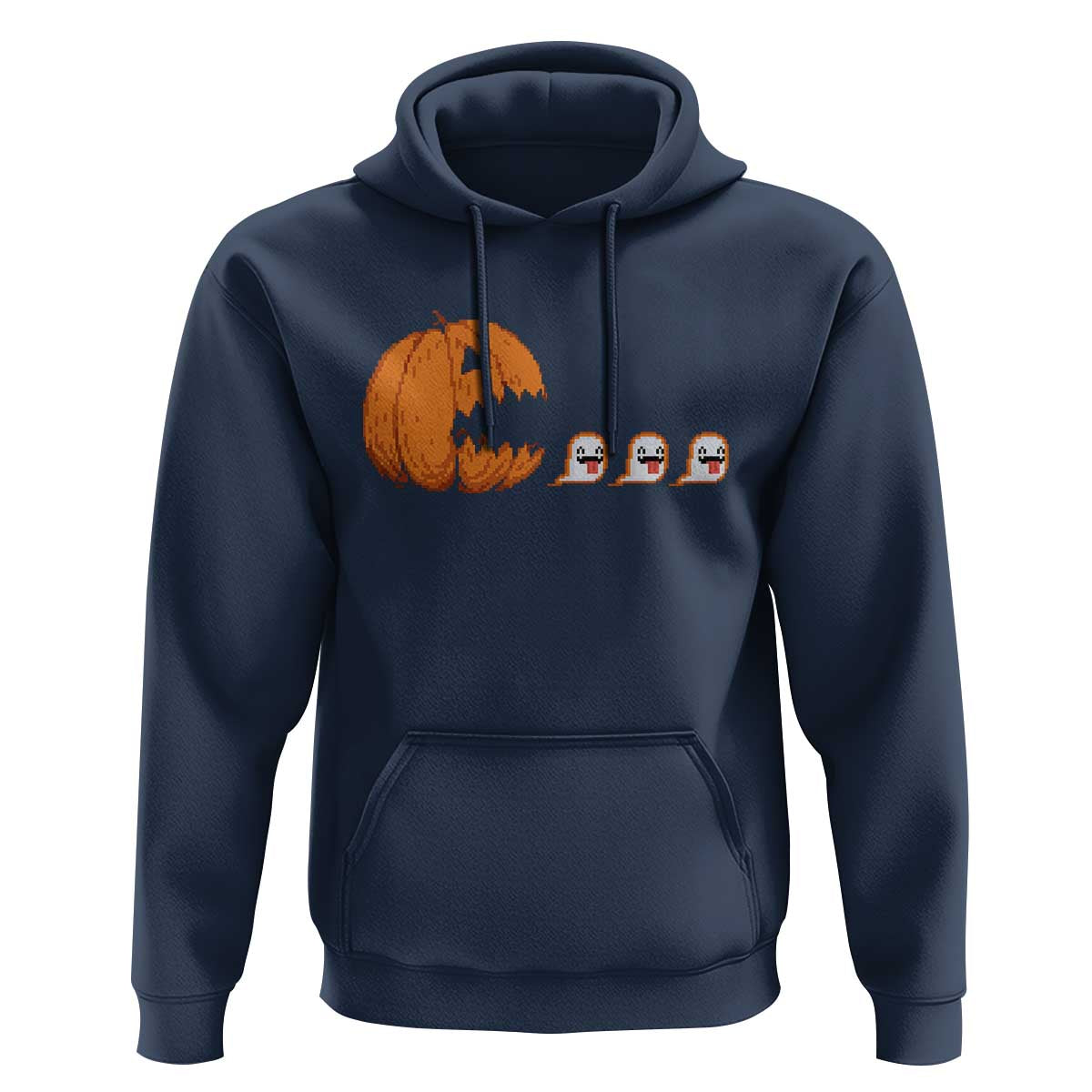 Funny Halloween Gamer Video Gaming Pumpkin Ghost Hoodie - Wonder Print Shop