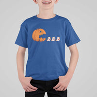 Funny Halloween Gamer Video Gaming Pumpkin Ghost T Shirt For Kid - Wonder Print Shop