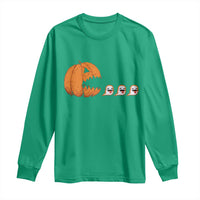 Funny Halloween Gamer Video Gaming Pumpkin Ghost Long Sleeve Shirt - Wonder Print Shop