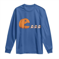 Funny Halloween Gamer Video Gaming Pumpkin Ghost Long Sleeve Shirt - Wonder Print Shop