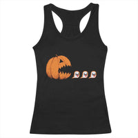 Funny Halloween Gamer Video Gaming Pumpkin Ghost Racerback Tank Top - Wonder Print Shop