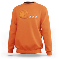 Funny Halloween Gamer Video Gaming Pumpkin Ghost Sweatshirt - Wonder Print Shop