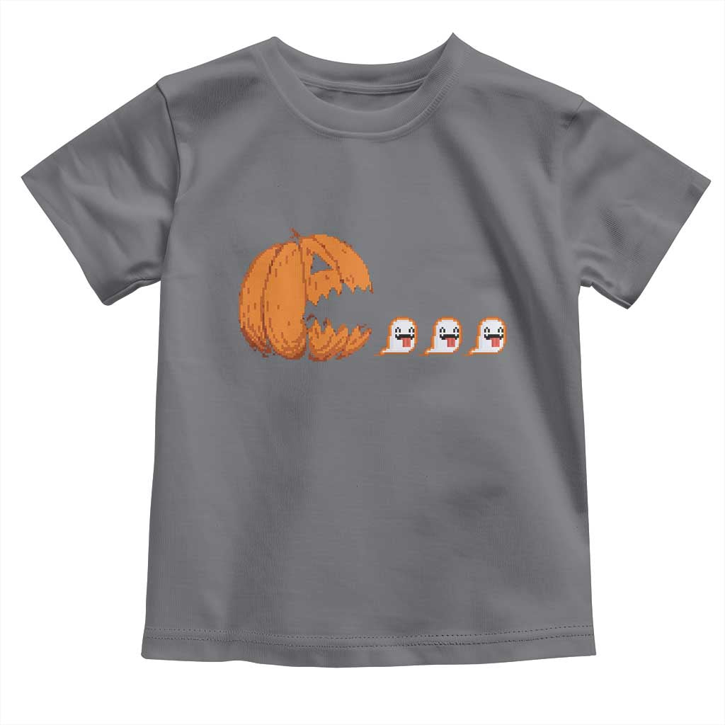 Funny Halloween Gamer Video Gaming Pumpkin Ghost Toddler T Shirt - Wonder Print Shop