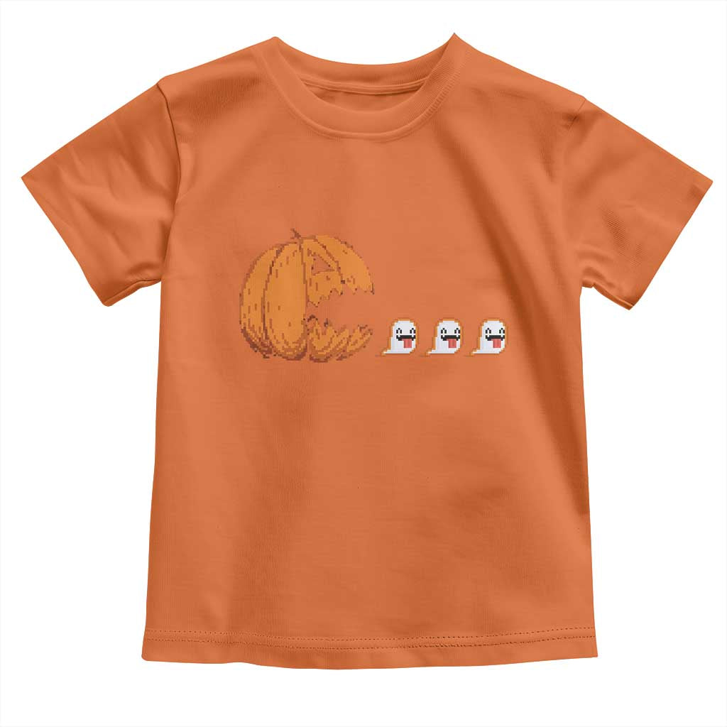 Funny Halloween Gamer Video Gaming Pumpkin Ghost Toddler T Shirt - Wonder Print Shop