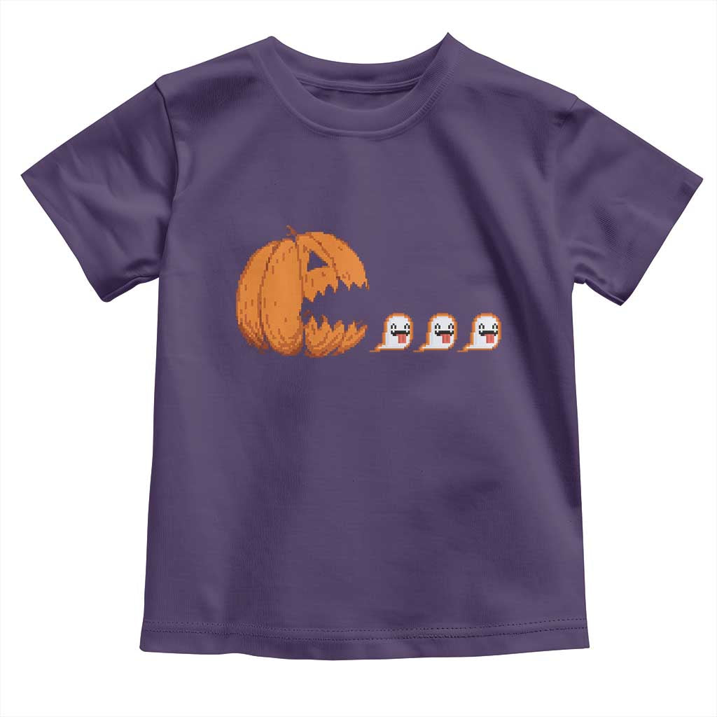 Funny Halloween Gamer Video Gaming Pumpkin Ghost Toddler T Shirt - Wonder Print Shop