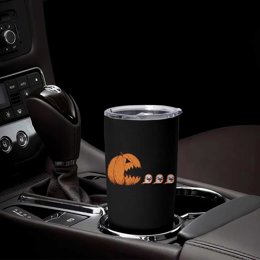 Funny Halloween Gamer Video Gaming Pumpkin Ghost Tumbler Cup - Wonder Print Shop