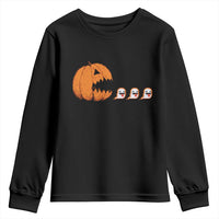Funny Halloween Gamer Video Gaming Pumpkin Ghost Youth Sweatshirt - Wonder Print Shop