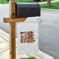 Cowboy Fall Season Thanksgiving Western Boots Pumpkin Garden Flag - Wonder Print Shop