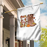 Cowboy Fall Season Thanksgiving Western Boots Pumpkin Garden Flag - Wonder Print Shop