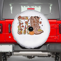 Cowboy Fall Season Thanksgiving Western Boots Pumpkin Spare Tire Cover - Wonder Print Shop