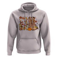 Cowboy Fall Season Thanksgiving Western Boots Pumpkin Hoodie - Wonder Print Shop