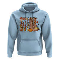 Cowboy Fall Season Thanksgiving Western Boots Pumpkin Hoodie - Wonder Print Shop