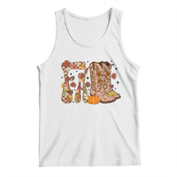 Cowboy Fall Season Thanksgiving Western Boots Pumpkin Tank Top - Wonder Print Shop