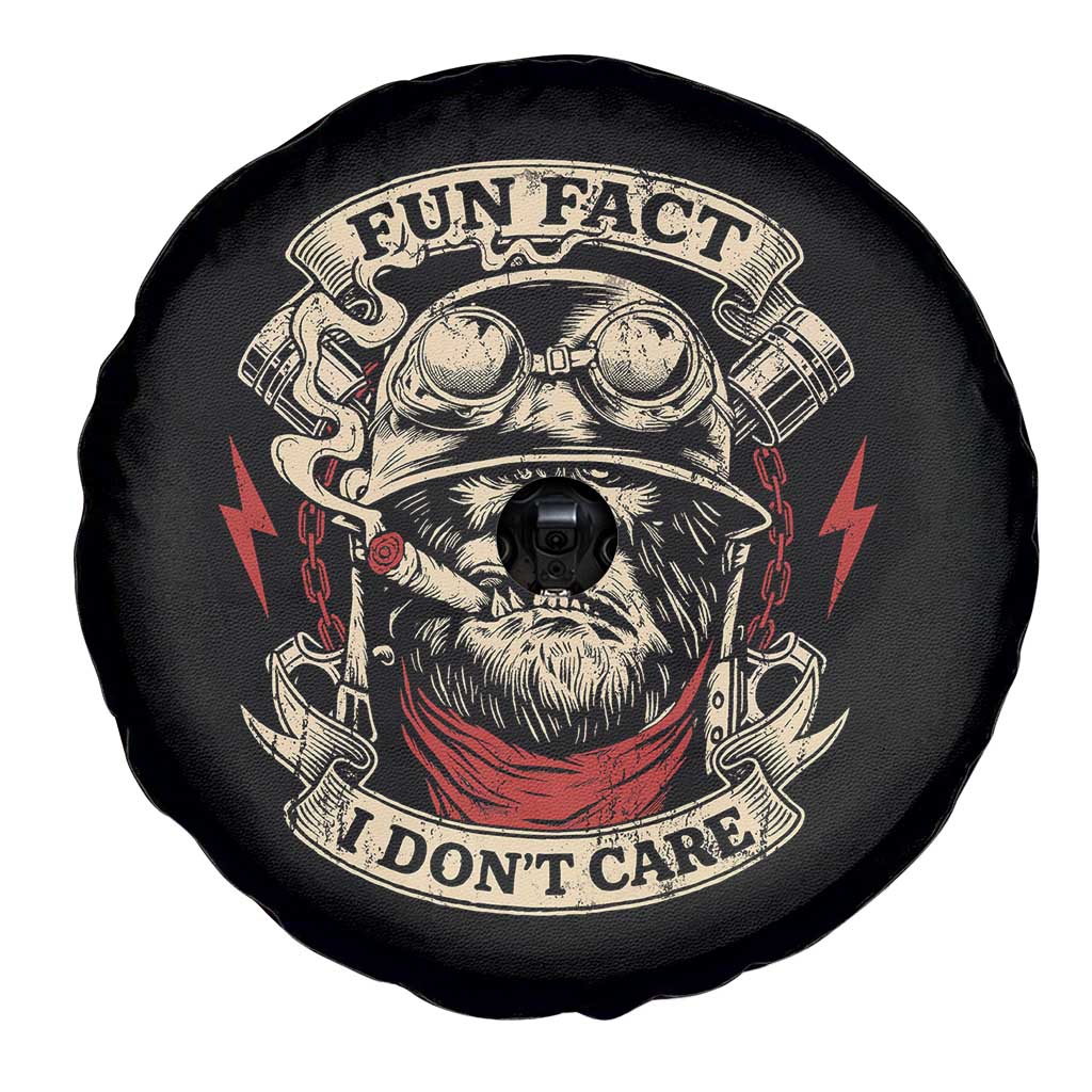 Fun Fact I Dont Care Spare Tire Cover Funny Smoking Gorilla Sarcastic - Wonder Print Shop