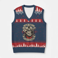 Fun Fact I Dont Care V-Neck Knit Sweater Vest Funny Smoking Gorilla Sarcastic - Wonder Print Shop