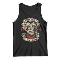 Fun Fact I Dont Care Tank Top Funny Smoking Gorilla Sarcastic - Wonder Print Shop