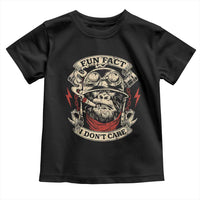 Fun Fact I Dont Care Toddler T Shirt Funny Smoking Gorilla Sarcastic - Wonder Print Shop