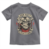 Fun Fact I Dont Care Toddler T Shirt Funny Smoking Gorilla Sarcastic - Wonder Print Shop