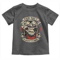 Fun Fact I Dont Care Toddler T Shirt Funny Smoking Gorilla Sarcastic - Wonder Print Shop
