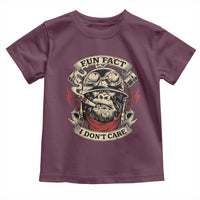 Fun Fact I Dont Care Toddler T Shirt Funny Smoking Gorilla Sarcastic - Wonder Print Shop