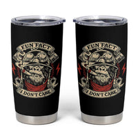 Fun Fact I Dont Care Tumbler Cup Funny Smoking Gorilla Sarcastic - Wonder Print Shop