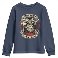 Fun Fact I Dont Care Youth Sweatshirt Funny Smoking Gorilla Sarcastic - Wonder Print Shop