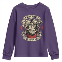 Fun Fact I Dont Care Youth Sweatshirt Funny Smoking Gorilla Sarcastic - Wonder Print Shop