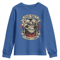 Fun Fact I Dont Care Youth Sweatshirt Funny Smoking Gorilla Sarcastic - Wonder Print Shop