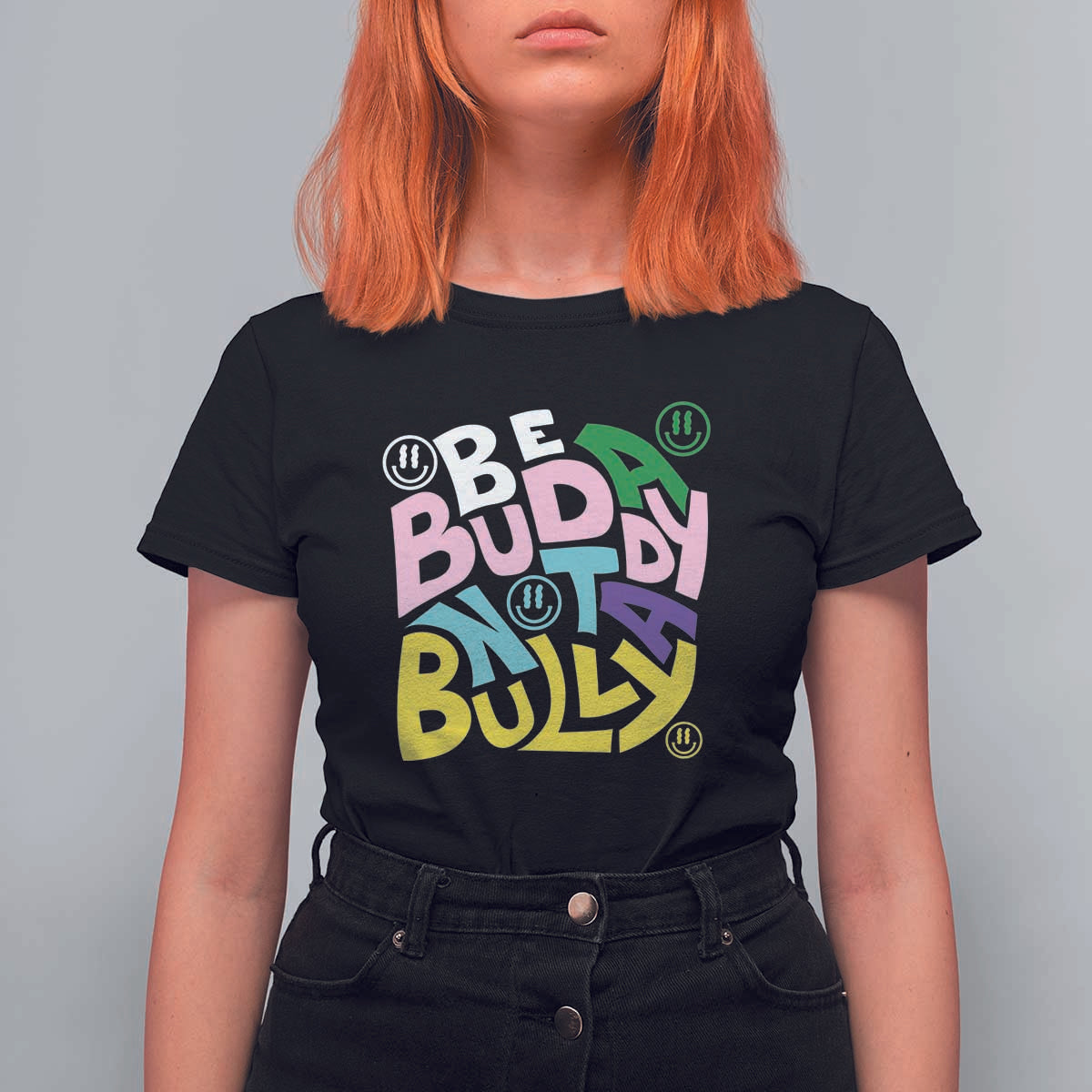 Unity Day Orange T Shirt For Women Be A Buddy Not A Bully Anti Bullying Awareness - Wonder Print Shop
