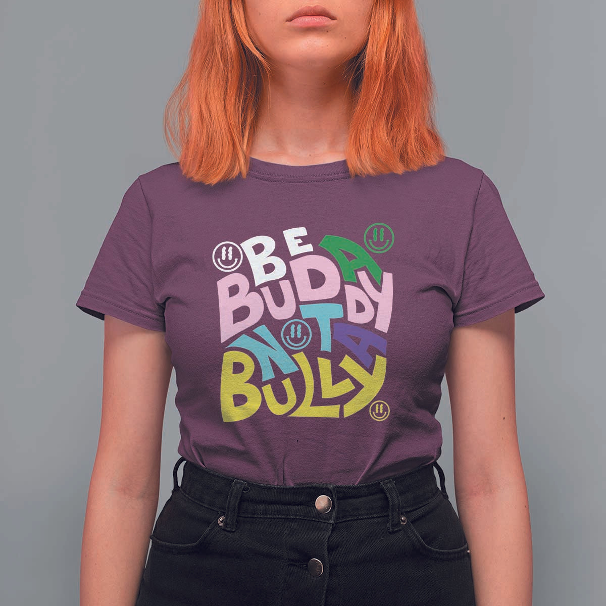 Unity Day Orange T Shirt For Women Be A Buddy Not A Bully Anti Bullying Awareness - Wonder Print Shop