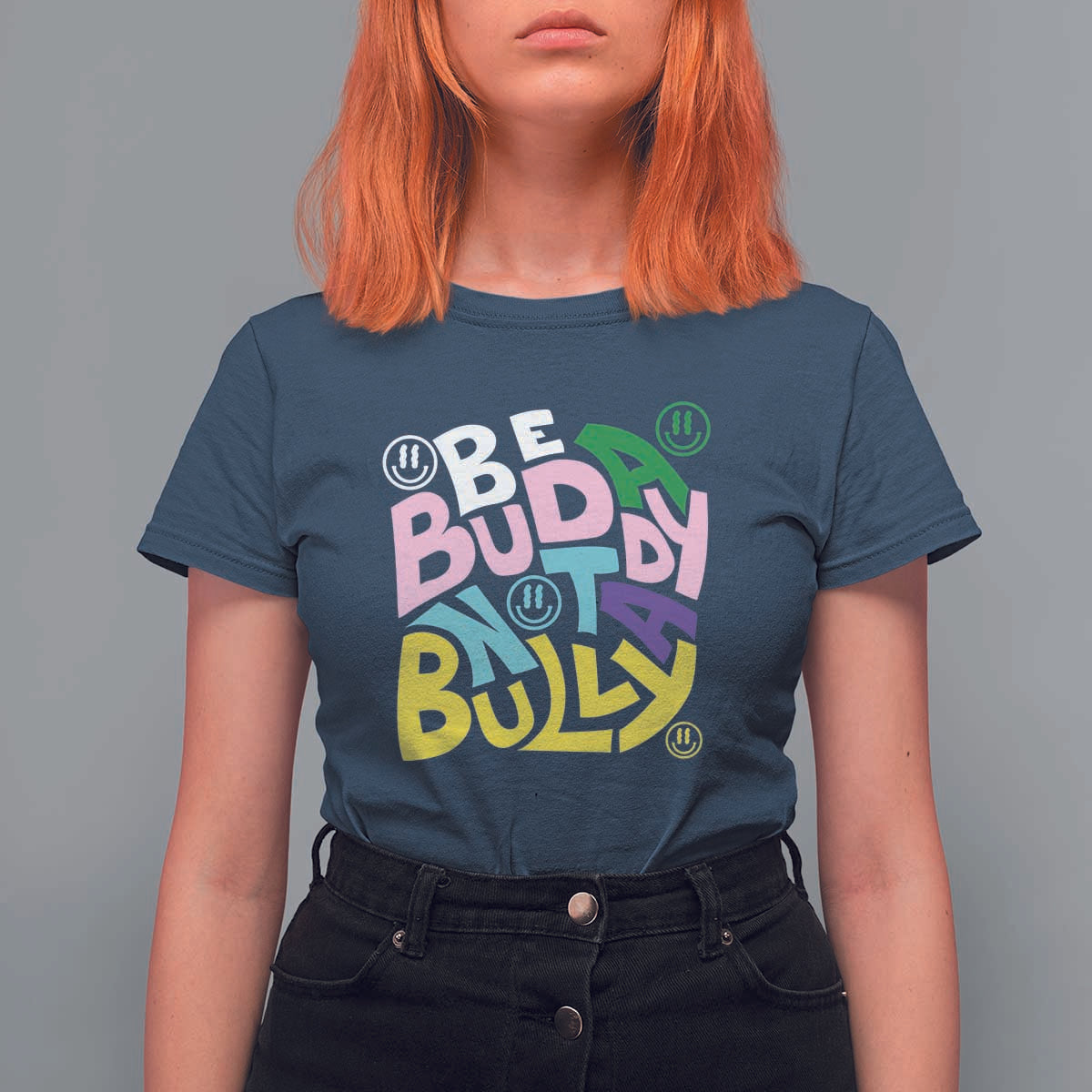 Unity Day Orange T Shirt For Women Be A Buddy Not A Bully Anti Bullying Awareness - Wonder Print Shop