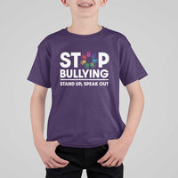 Unity Day T Shirt For Kid Stop Bullying Stand Up Speak Out Hand Prints Anti Bullying Awareness - Wonder Print Shop