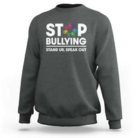 Unity Day Sweatshirt Stop Bullying Stand Up Speak Out Hand Prints Anti Bullying Awareness - Wonder Print Shop