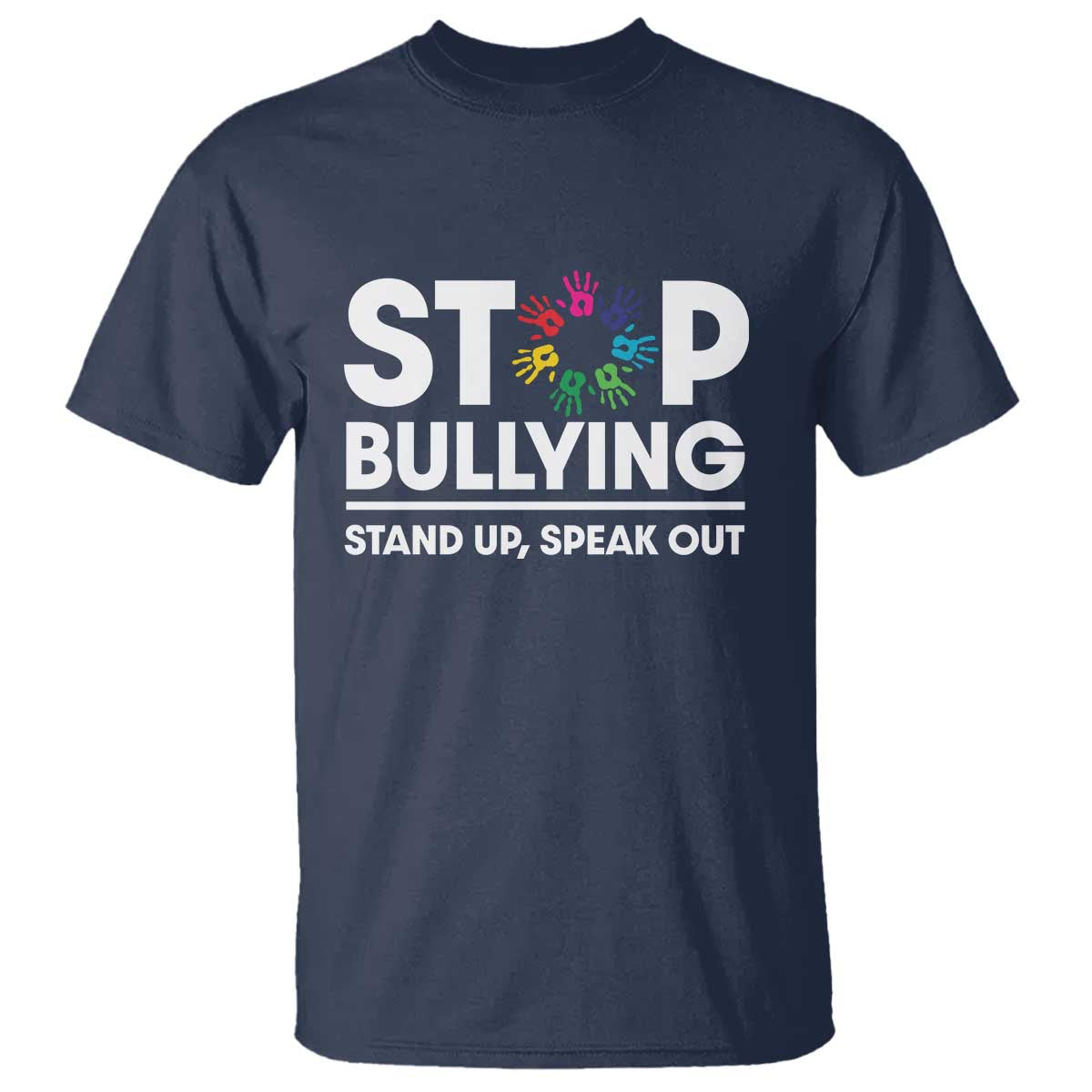 Unity Day T Shirt Stop Bullying Stand Up Speak Out Hand Prints Anti Bullying Awareness - Wonder Print Shop