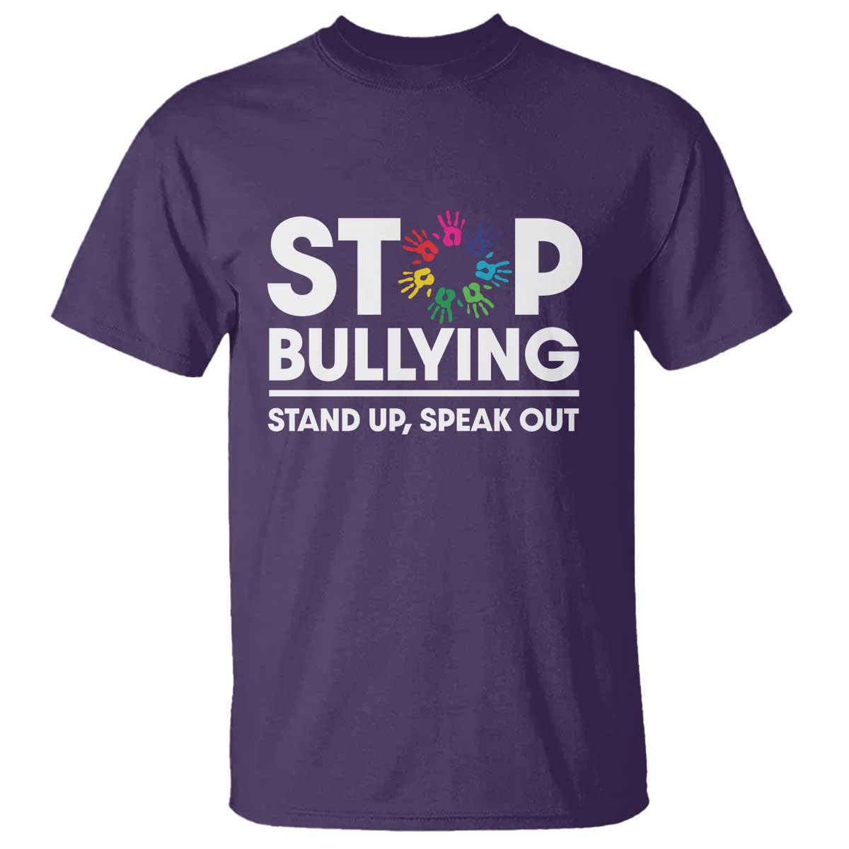 Unity Day T Shirt Stop Bullying Stand Up Speak Out Hand Prints Anti Bullying Awareness - Wonder Print Shop