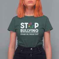 Unity Day T Shirt For Women Stop Bullying Stand Up Speak Out Hand Prints Anti Bullying Awareness - Wonder Print Shop