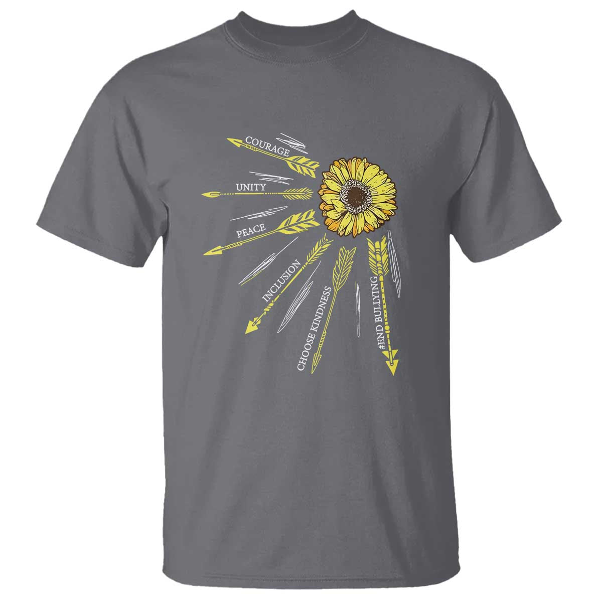 Anti Bullying Awareness T Shirt Courage Unity Peace Inclusion Choose Kindness Sunflower - Wonder Print Shop