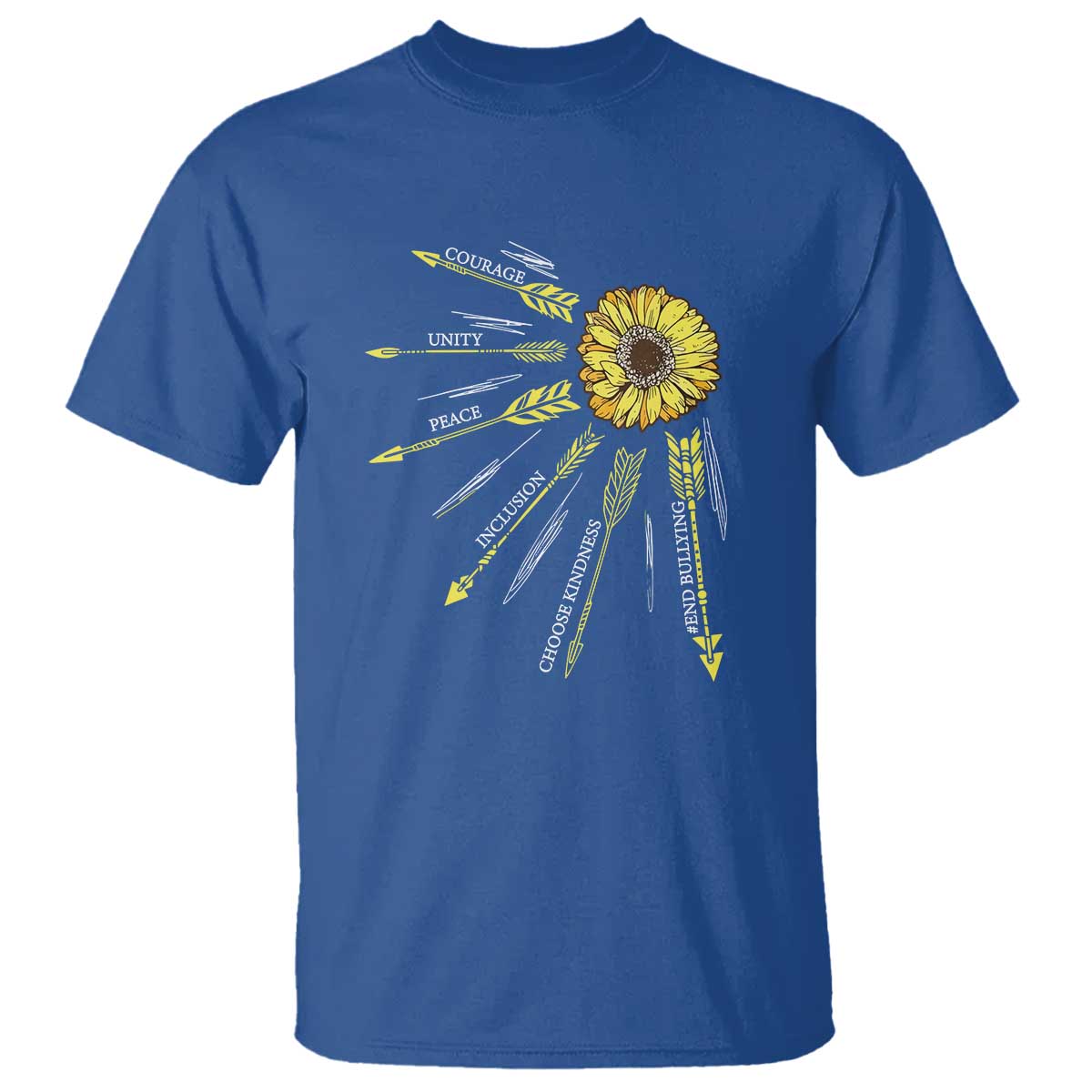 Anti Bullying Awareness T Shirt Courage Unity Peace Inclusion Choose Kindness Sunflower - Wonder Print Shop