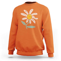 Anti Bullying Awareness Sweatshirt End Bullying Courage Kindness Peace Inclusion Daisy Flower - Wonder Print Shop