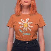 Anti Bullying Awareness T Shirt For Women End Bullying Courage Kindness Peace Inclusion Daisy Flower - Wonder Print Shop