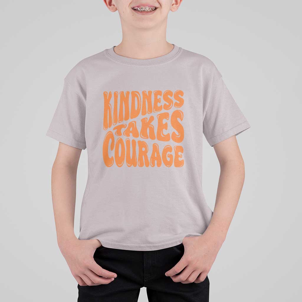 Unity Day T Shirt For Kid Kindness Takes Courage Anti Bullying Awareness - Wonder Print Shop