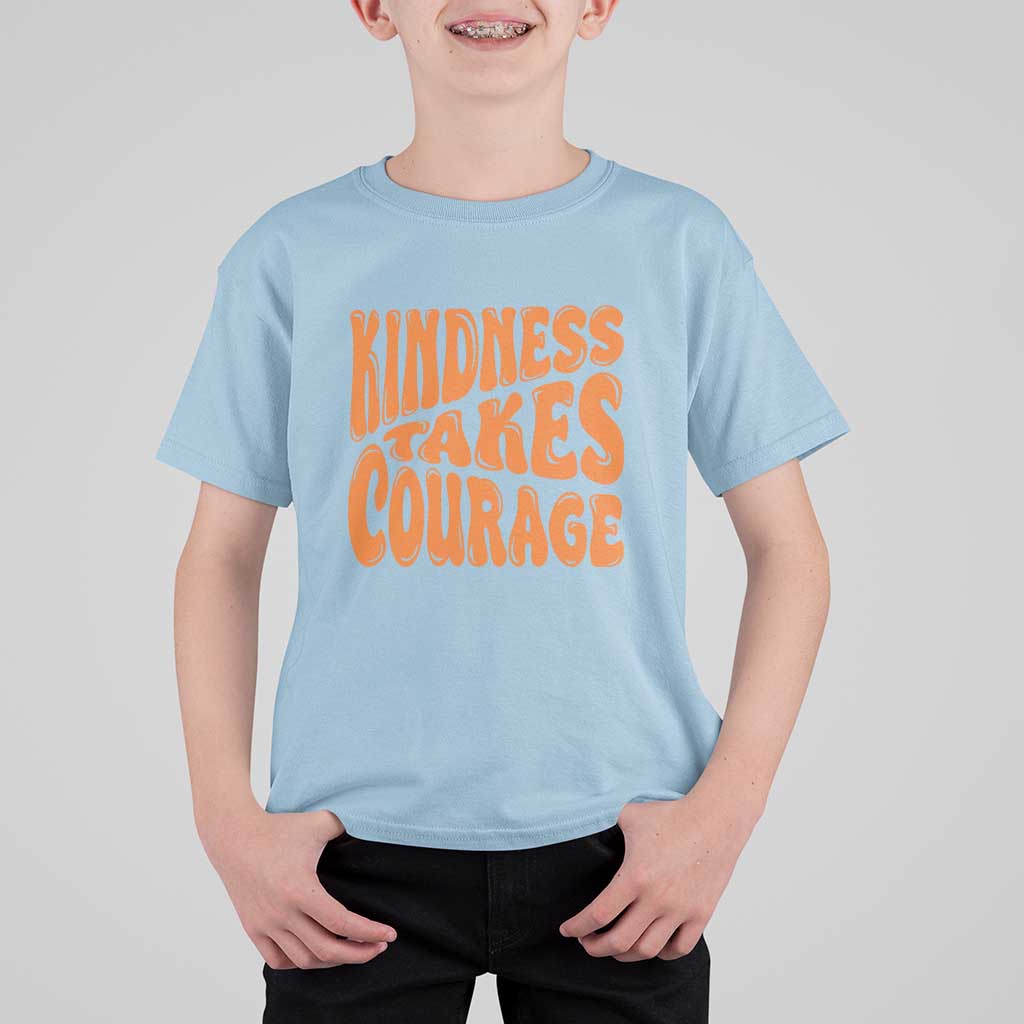 Unity Day T Shirt For Kid Kindness Takes Courage Anti Bullying Awareness - Wonder Print Shop