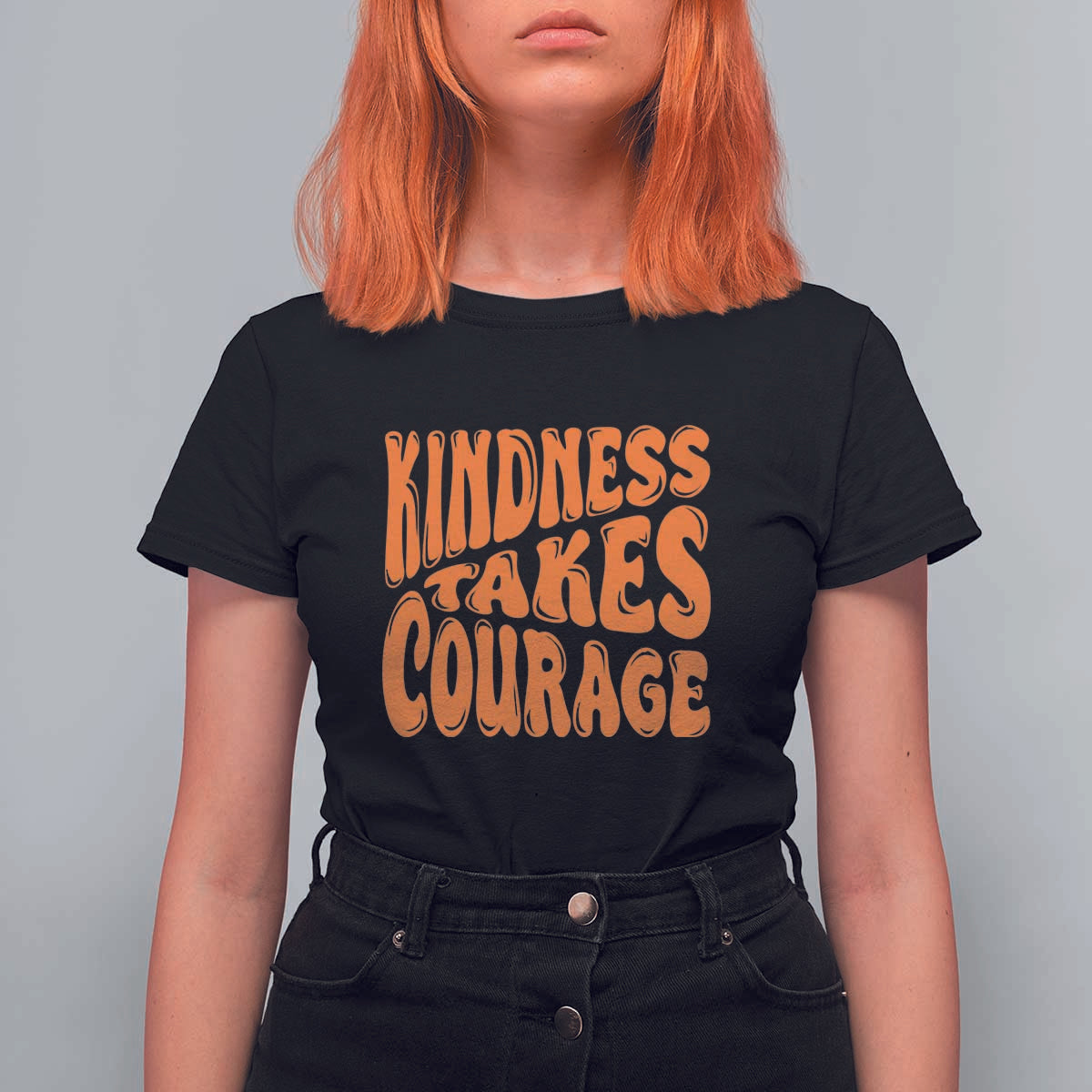 Unity Day T Shirt For Women Kindness Takes Courage Anti Bullying Awareness - Wonder Print Shop