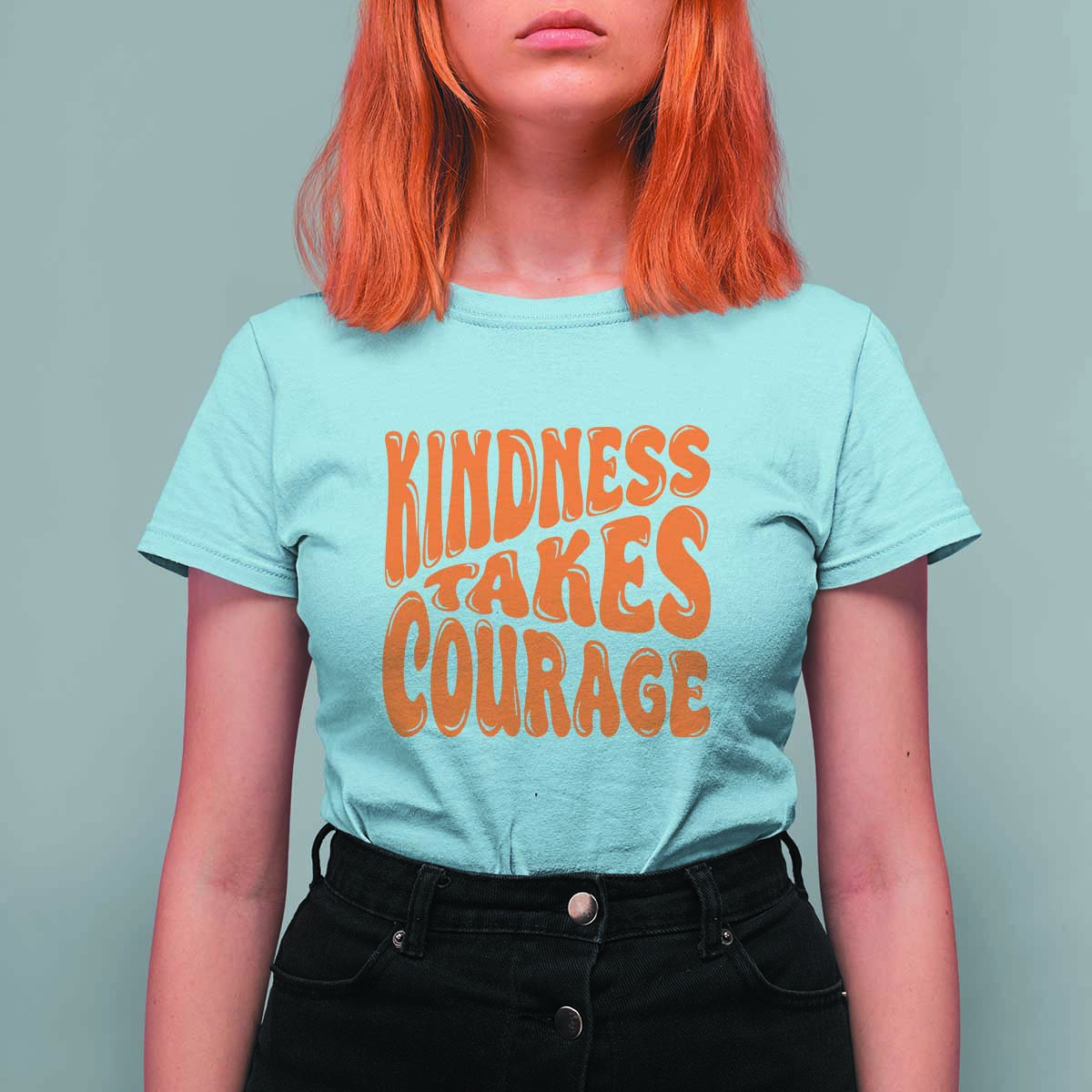 Unity Day T Shirt For Women Kindness Takes Courage Anti Bullying Awareness - Wonder Print Shop