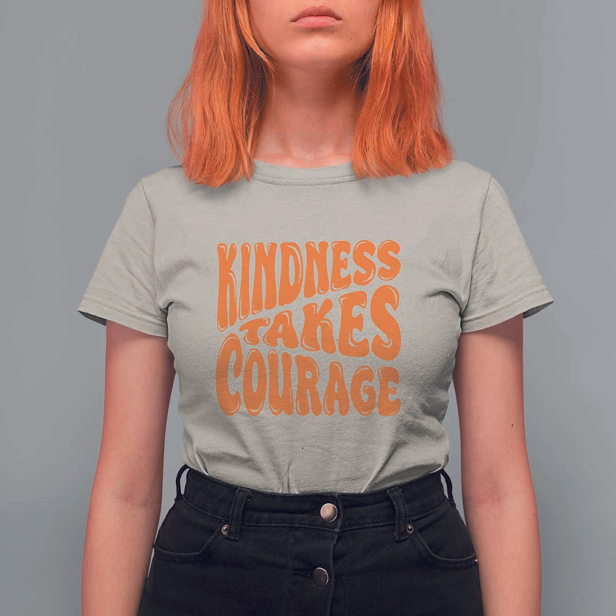 Unity Day T Shirt For Women Kindness Takes Courage Anti Bullying Awareness - Wonder Print Shop