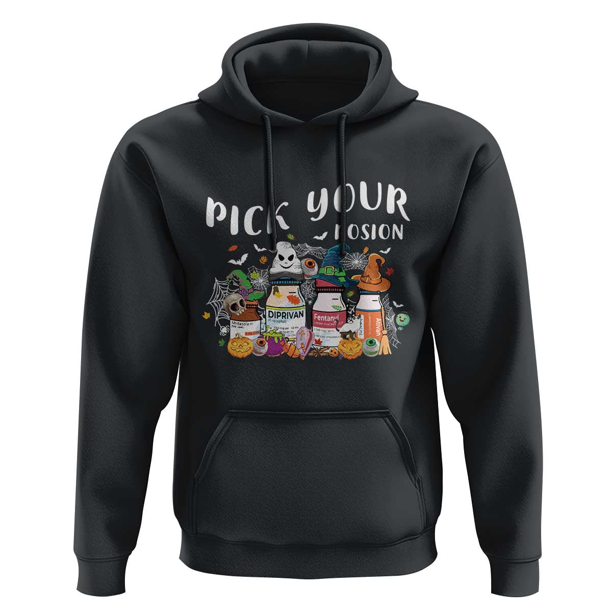 Halloween Nurse Hoodie Pick Your Poison Pharmacy Witches