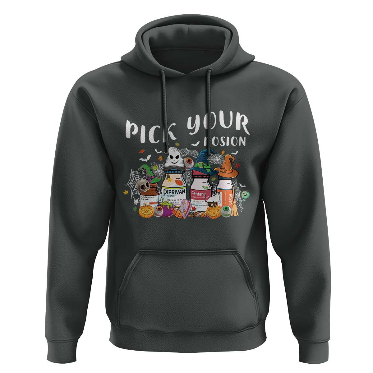 Halloween Nurse Hoodie Pick Your Poison Pharmacy Witches