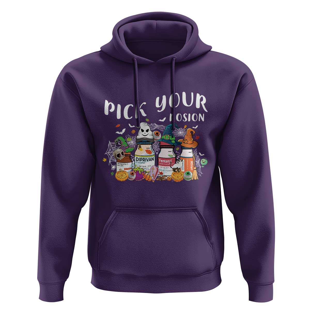 Halloween Nurse Hoodie Pick Your Poison Pharmacy Witches